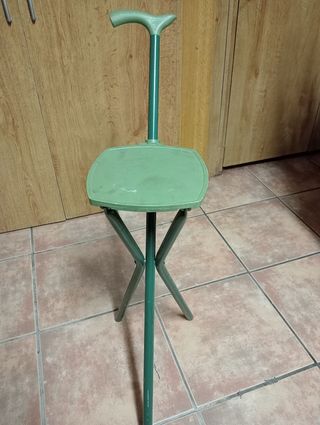 Bastón-Sillón Plegable Verde