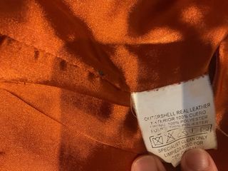 Chaqueta piel naranja