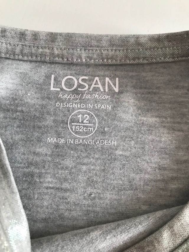 Vestido niña gris con reflejos