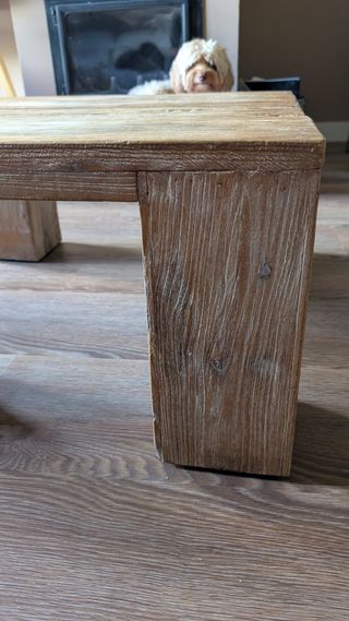 Mesa de centro de madera maciza  de olmo 