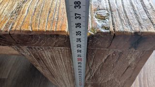 Mesa de centro de madera maciza  de olmo 