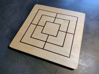 Scacchiera in legno tamburato vtg Bella e leggera