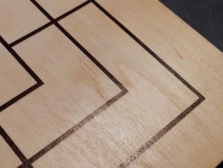 Scacchiera in legno tamburato vtg Bella e leggera