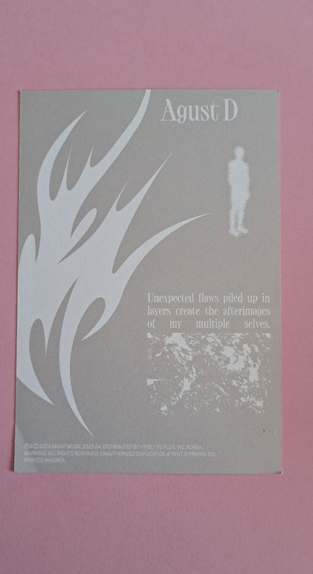 Bts postcard di Agust-D