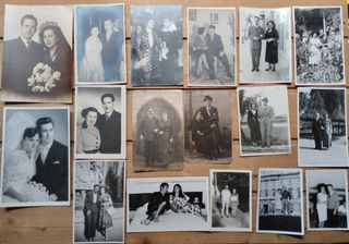 Lote fotografías antiguas de pareja, Pp. S.XX-60