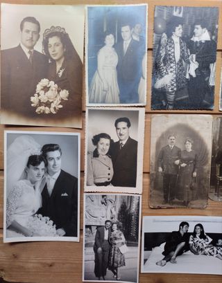 Lote fotografías antiguas de pareja, Pp. S.XX-60