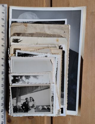 Lote fotografías antiguas de pareja, Pp. S.XX-60