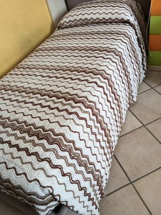 Copriletti vintage Zucchi - beige e marrone