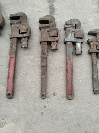 Lote 7 llave llaves grifa fontanería marca ego