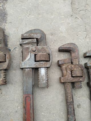 Lote 7 llave llaves grifa fontanería marca ego