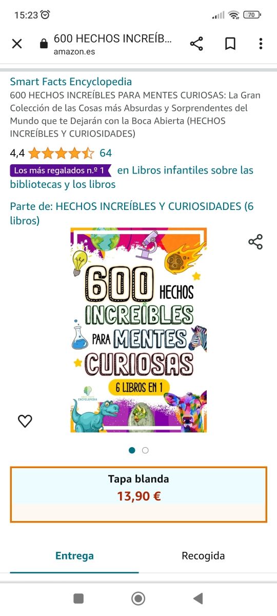 600 Hechos Increíbles para mentes curiosas