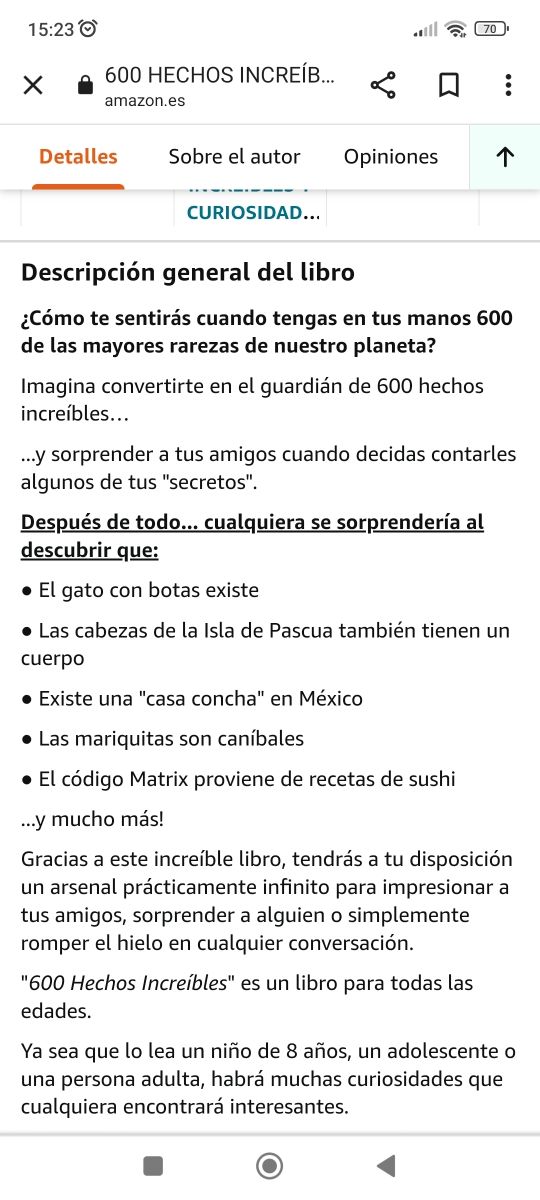 600 Hechos Increíbles para mentes curiosas