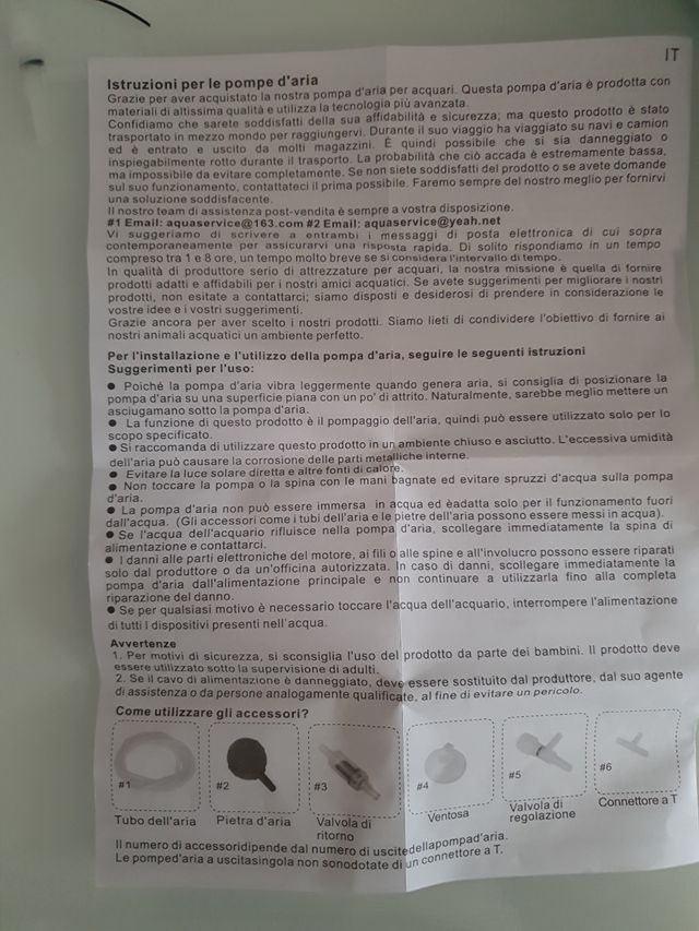 Ossigenatore acquario