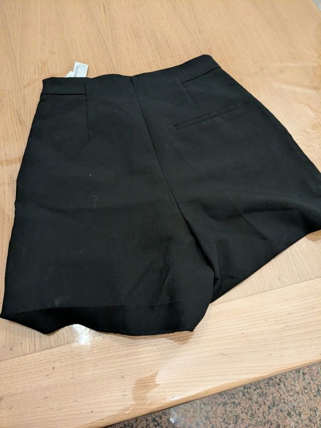 Shorts Zara neri vita alta