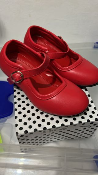 Zapatos rojos niña - Tacones