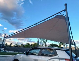 Techo Carpa Beige 4 x 4 m. Cubierta lona repuesto.