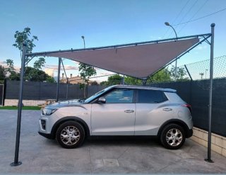 Techo Carpa Beige 4 x 4 m. Cubierta lona repuesto.