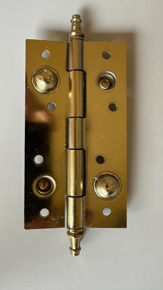 4 Bisagras latón dorado - seguridad