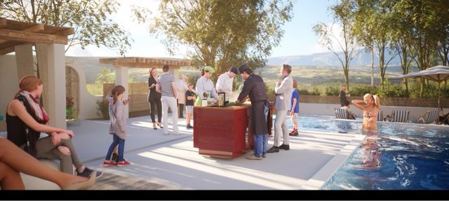 barbacoa , cocina exterior con ruedas personalizad