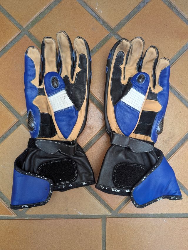 Guantes de cuero para moto