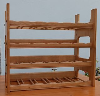 Botellero madera maciza