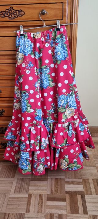 Falda Flamenco niña roja 2