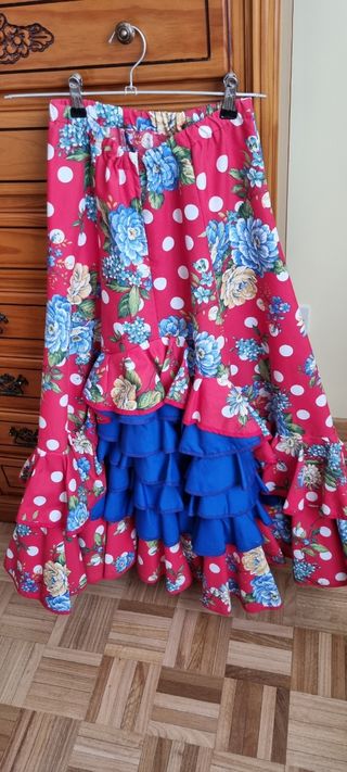 Falda Flamenco niña roja 2