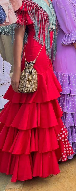 vestido Flamenca niña rojo - lunares