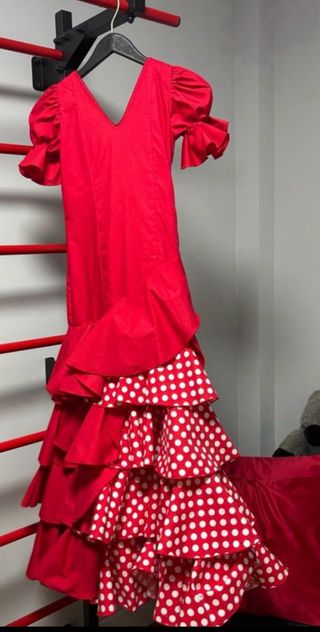 vestido Flamenca niña rojo - lunares