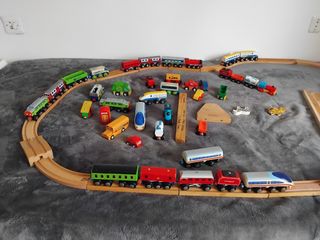 Trenes madera antiguos - Juguetes