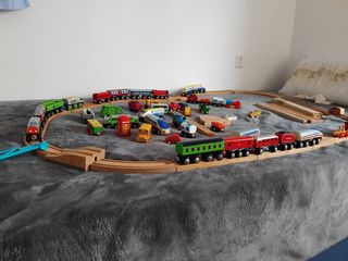 Trenes madera antiguos - Juguetes