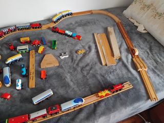 Trenes madera antiguos - Juguetes