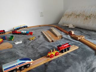 Trenes madera antiguos - Juguetes