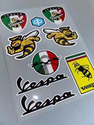 KIT PEGATINAS VINILOS VESPA AVISPA LOGO SPRINT GTS