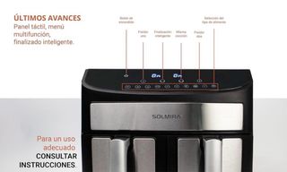Freidora doble 1700w 8 litros acero inoxible Solmi
