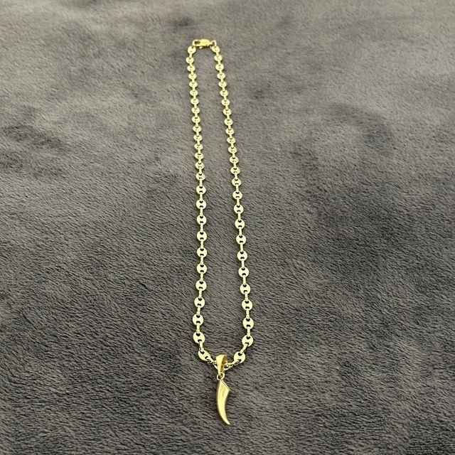 Cadena Ancla y Colgante oro laminado Hombre