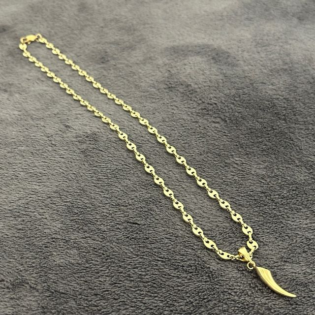 Cadena Ancla y Colgante oro laminado Hombre