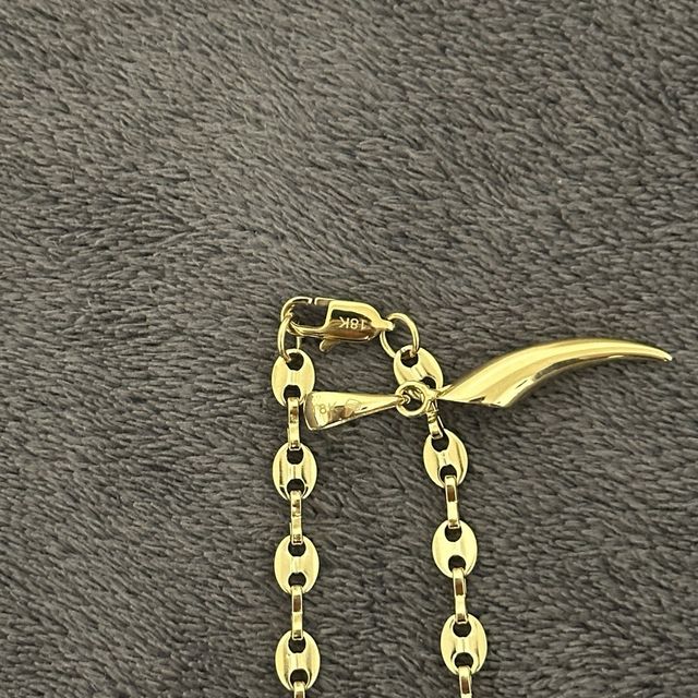 Cadena Ancla y Colgante oro laminado Hombre