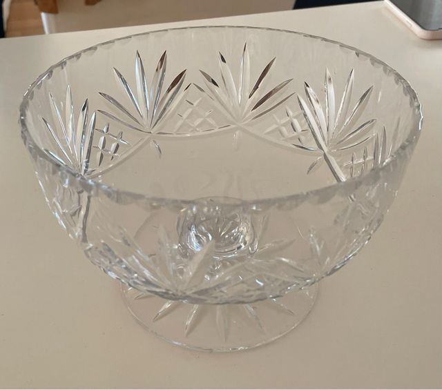 Ciotola fruttiera in cristallo Boemia 