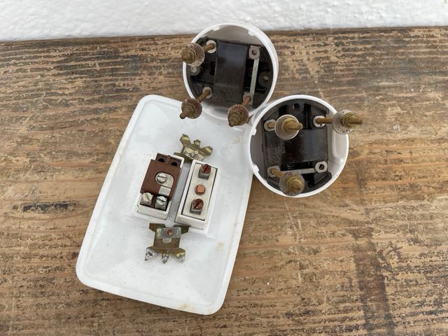 Interruptor antiguo de pasta (3uds)