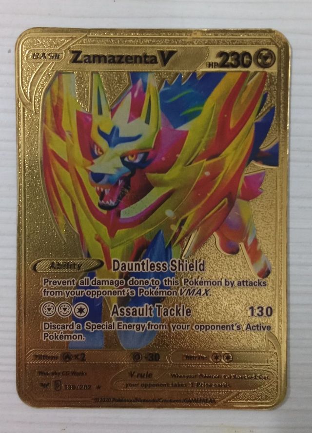 Lote 7 cartas pokemon doradas