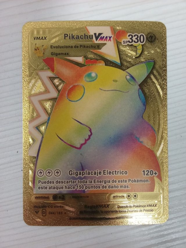 Lote 7 cartas pokemon doradas