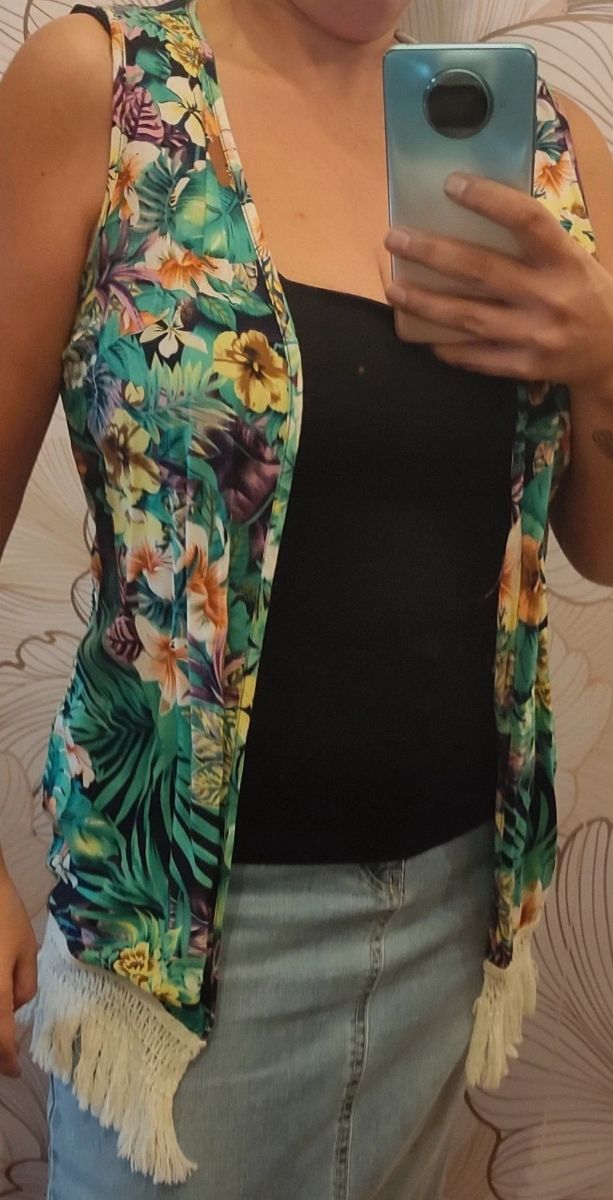 Chaleco Flores - Talla única