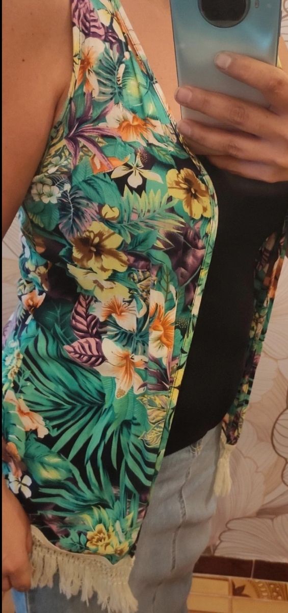 Chaleco Flores - Talla única