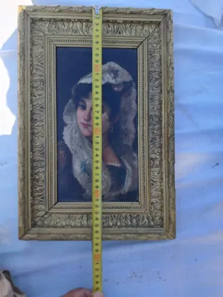 antiguo cuadro pintada al óleo