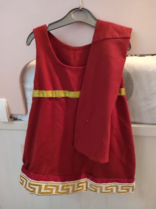 Vestido niña romana - Rojo y dorado