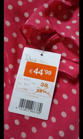 Vestido lunares rosa - Talla M