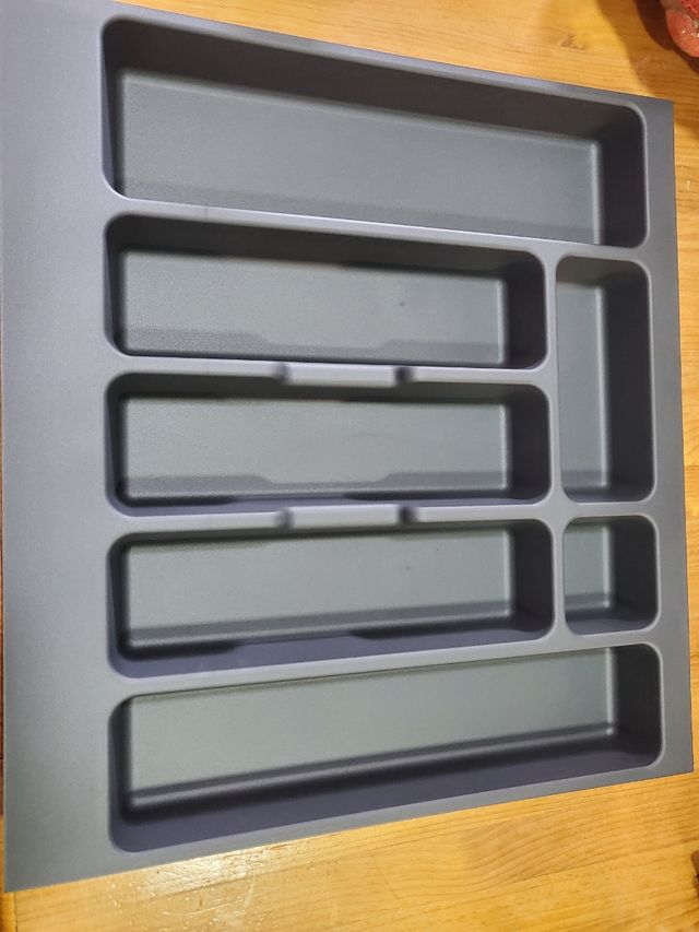 Porta-talheres Cinza - Plástico