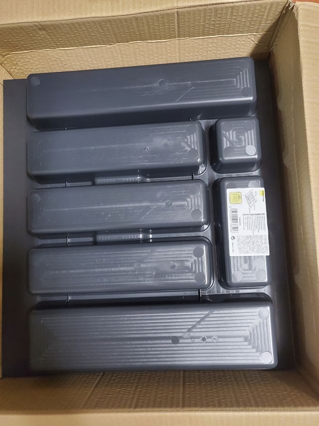 Porta-talheres Cinza - Plástico