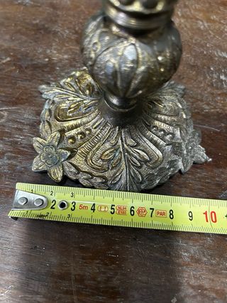 Pie Lampara antiguo metal dorado